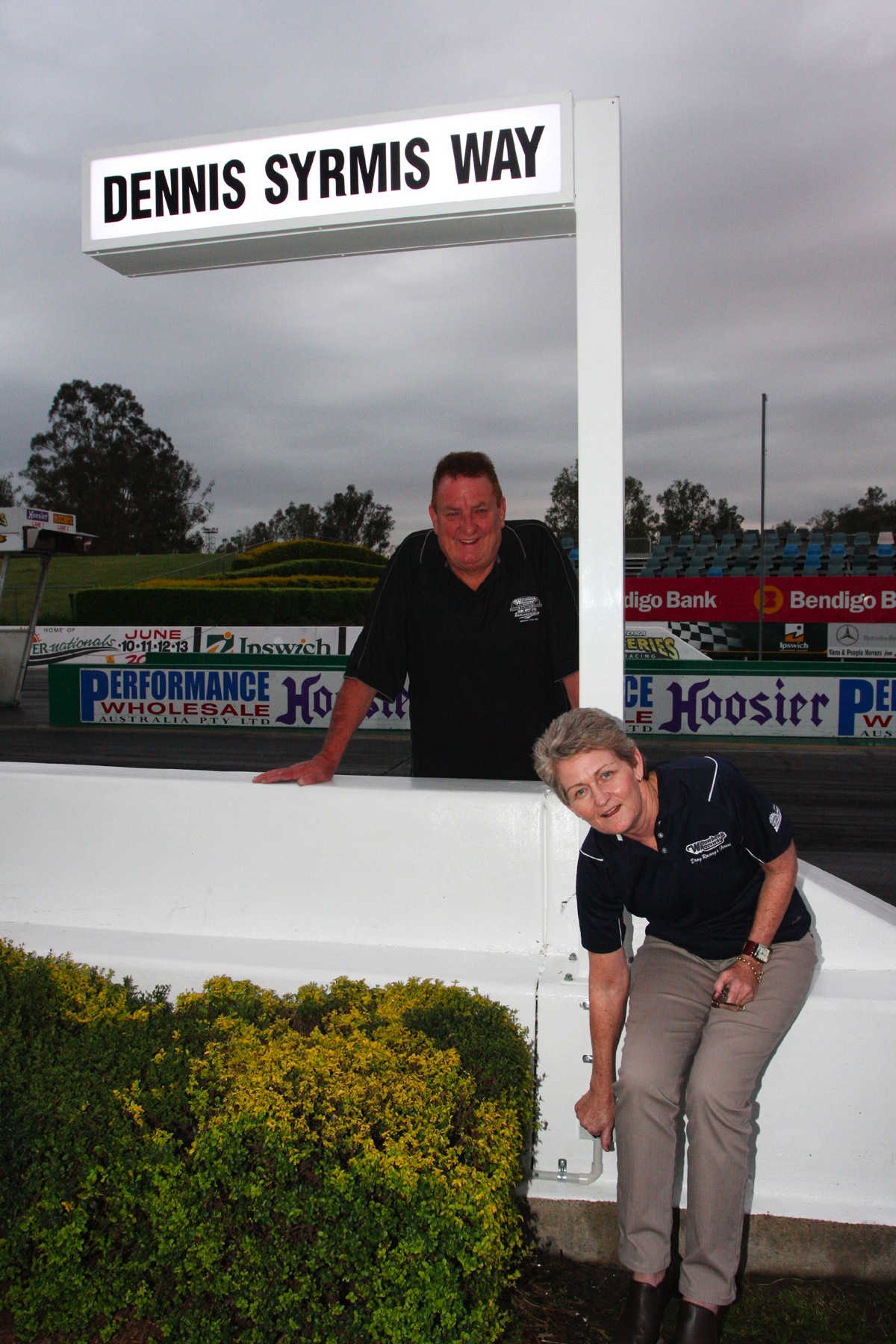 Dennis Syrmis points the way at Willowbank Dennis Syrmis points the way at Willowbank