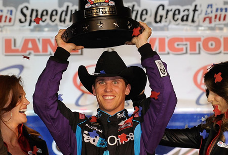 Denny Hamlin wins wild Texas shootout Denny Hamlin wins wild Texas shootout