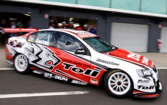 thumb James Courtney in the Toll HRT Commodore for his first drive today