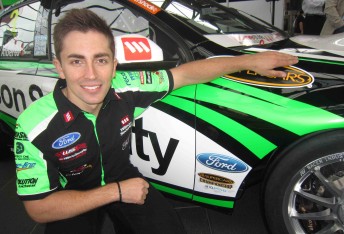 thumb Tony D'Alberto with his new Ford Falcon at today's launch in Melbourne
