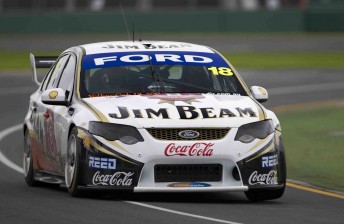 car Jim Beam Racing's James Moffat at the Australian Grand Prix last weekend