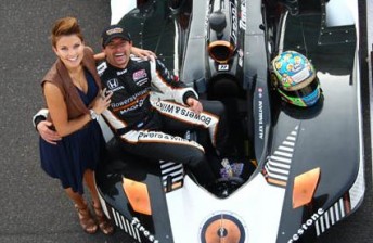 thumb Alex Tagliani and wife Bronte celebrate pole position for the Indy 500