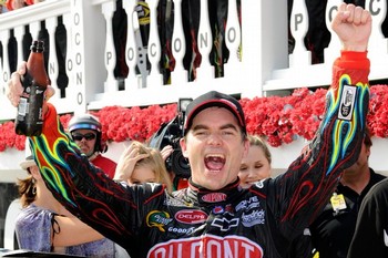 Jeff Gordon wins at Pocono Jeff Gordon wins at Pocono
