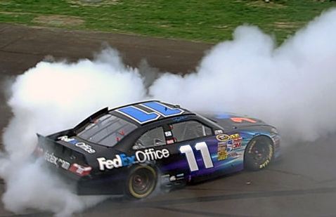 Hamlin holds on for maiden 2011 victory Hamlin holds on for maiden 2011 victory