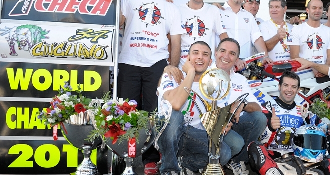 Checa secures Superbike title in style Checa secures Superbike title in style