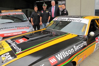 thumb Drew Marget with John Bowe and Wilson Security's John McMellan and Con Lygizos