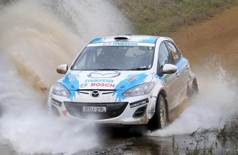 Simon Evans SA day 1 2012 344x224 Evans brothers locked in Rally SA battle