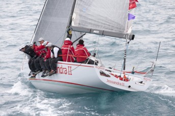 thumb Roland Dane's crew on their way to victory aboard Jessandra II at Hamilton Island (PIC: Audi)