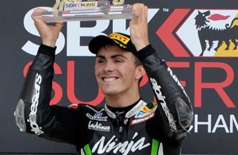 thumb Baz Silverstone podium 344x224 Loriz Baz shines at wet Silverstone Superbikes