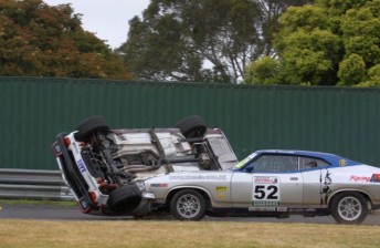 thumb edwards 344x224 Torana rollover stops Sandown Touring Car Masters opener