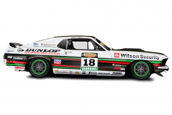 Bowe reveals new sponsor, livery for Touring Car Masters 2013 TCM Bowe Dunlop Super Dealer Wilson Security Mustang illustration by ssMEDIA copy 344x230 Bowe reveals new sponsor, livery for Touring Car Masters