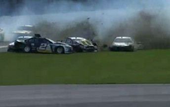 Ambrose involved in big crash at Daytona Ambrose test wreck at Daytona 344x217 Ambrose involved in big crash at Daytona