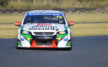 Chaz Mostert behind the wheel of the DJR Ford at Morgan Park