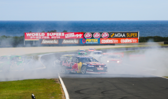 Jamie Whincup celebrates victory