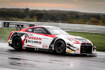 Matt Simmons behind the wheel of the Nissan GT-R GT3 at Snetterton