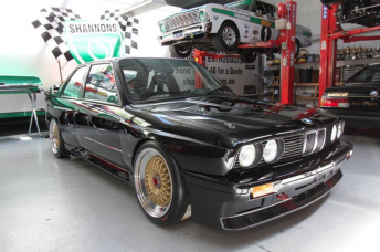 Richards' M3 pictured at his workshop following a full restoration