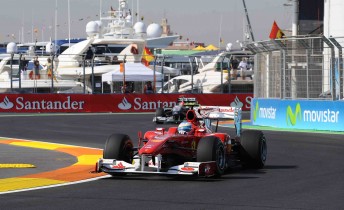 thumb Fernando Alonso at the Valencia street track