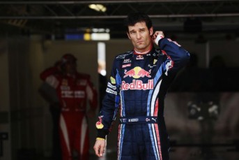thumb Mark Webber after qualifying second for the British Grand Prix