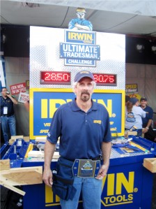 IRWIN Tools Ultimate Tradesman Challenge North American winner Delwyn Thornton