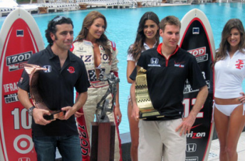 thumb Dario Franchitti and Will Power unveil the new IZOD IndyCar trophies