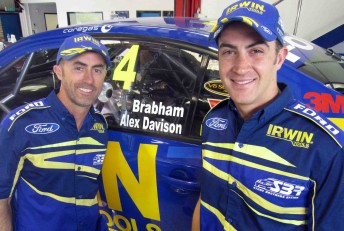 thumb David Brabham with Alex Davison today at the Stone Brothers Racing workshop, celebrating 50 days until the Armor All Gold Coast 600
