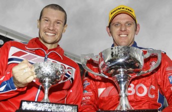 thumb Jason Richards with Jason Bright on Winton's podium last week