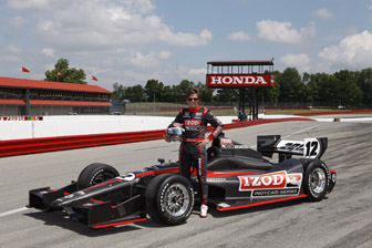 thumb Dan Wheldon with the 2012 IndyCar prototype