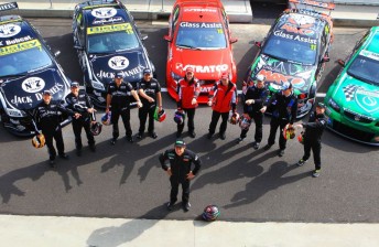 thumb Kelly Racing's five-car, 10-driver line-up at Bathurst this morning