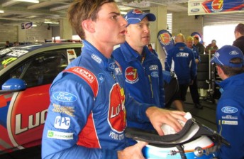 thum Slade takes in the running order after the session