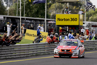 car Jamie Whincup wins at the Norton 360 Sandown Challenge