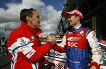 thumb Cameron McConville and Jason Richards at Bathurst in 2009. The pair finished second behind Garth Tander/Will Davison