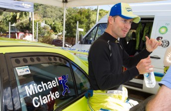 thumb MIchael Clarke enjoyed his first ever stint in a rally car