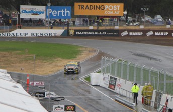 thumb Steve Owen enters the new pit lane facility at Barbagallo Raceway