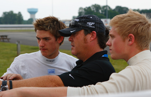 thumb Matthew Brabham with team owner Dominic Cape and team-mate Spencer Pigot