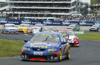 thumb Marcos Ambrose leads the V8 Supercars field in 2003