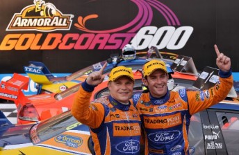thumb Davison and Salo celebrate victory