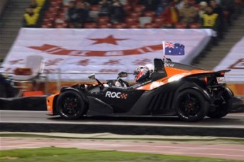 car Mick Doohan at the Race of Champions last year