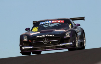 The pole-sitting #63 Erebus Mercedes