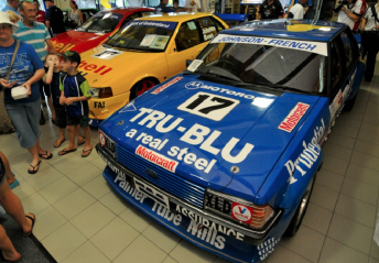 Inside Dick Johnson Racing's workshop, full of classic cars from the team's illustrious history