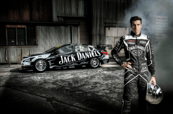 Rick Kelly with his new #15 Jack Daniel's Racing Nissan Altima and his 'chrome' helmet