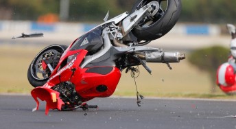 Hook still took part in qualifying after the practice crash