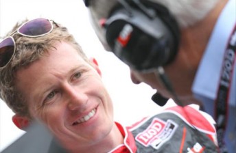 Ryan Briscoe with former boss Roger Penske