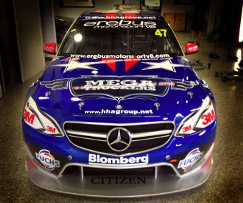 A front-view of the stars and stripes scheme