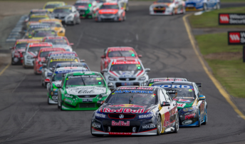 Paul Dumbrell leads through the opening corners
