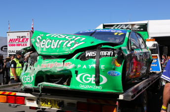 The heavily damaged DJR Falcon