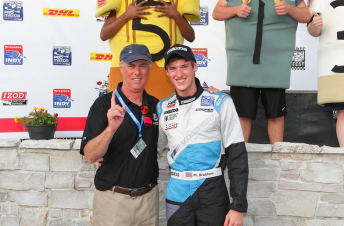 Matthew Brabham with dad Geoff Brabham