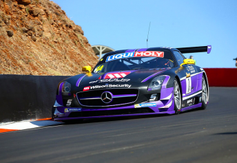 The #1 Erebus Mercedes leads the way