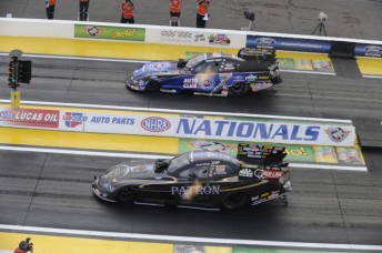 Alexis DeJoria (near lane) was a popular winner
