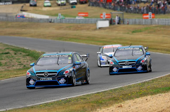 Erebus' two cars ran largely devoid of branding at Symmons Plains