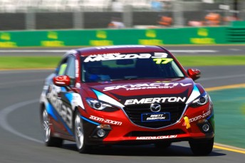 Former Socceroo Brett Emerton will start on pole in the celebrity race